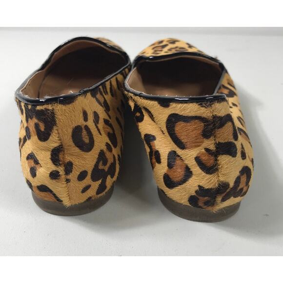 J.Crew Women’s 6.5 Leather Leopard Print Driving Moccasins Flats Loafers - Picture 2 of 8